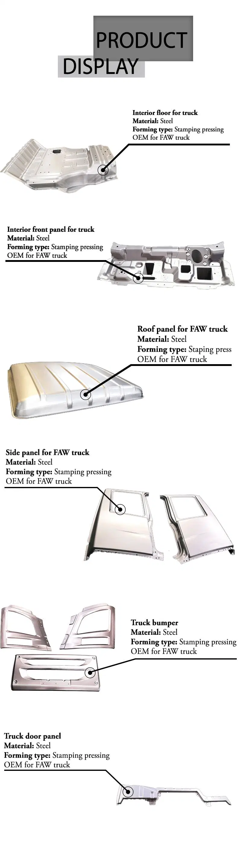 Metal Stamping Part Battery Parts Automotive Aluminum Remote Fire Monitors for Truck